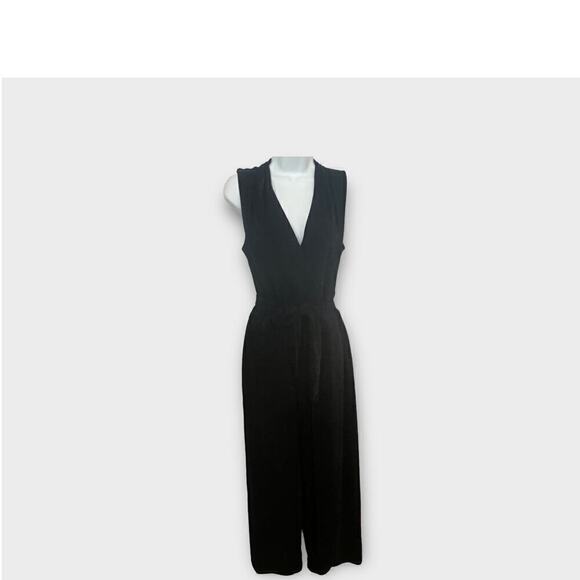 Shelby Nites Navy Jumpsuit w/Shorts w/ Open At Legs Sparkle Material & Sash  12 - Picture 1 of 10
